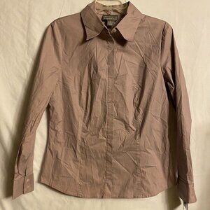 Laura Leigh Ltd. Women's Button-down Shirt size L, Purple, Cotton/Spandex NWT